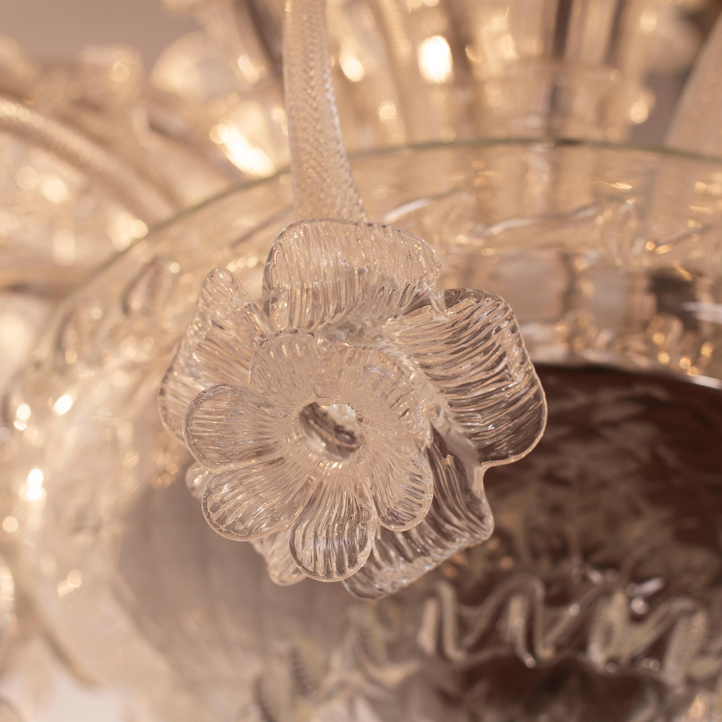 Lujo Lámpara Rezzonico 24 Brazos Cristal Murano Transparente by Multiforme en venta 1