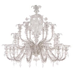 Lujo Lámpara Rezzonico 24 Brazos Cristal Murano Transparente by Multiforme