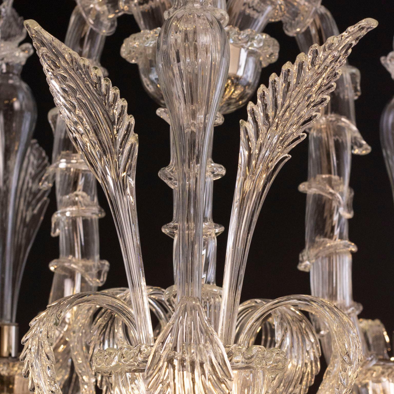 Luxury Rezzonico Chandelier 9 Arms Crystal Glass by Multiforme For Sale 2