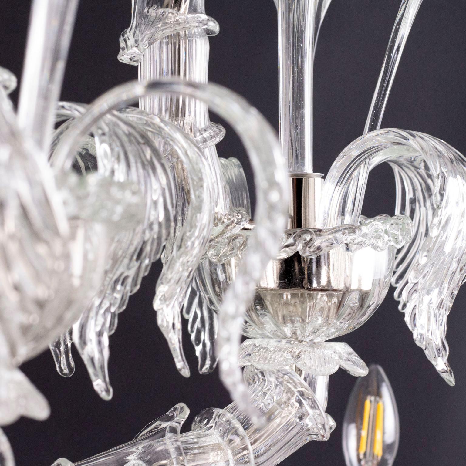 Contemporary Luxury Rezzonico Chandelier 9 Arms Crystal Glass by Multiforme For Sale