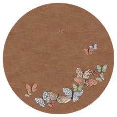 Luxury Round Hand Knotted Butterfly Nepalese Rug. Wool
Silk. Light Brown Luxury Round Hand Knotted Butterfly Nepalese Rug. Wool
Silk. Light Brown
