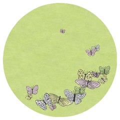 Luxury Round Hand Knotted Butterfly Nepalese Rug. Wool
Silk. Lime Green Luxury Round Hand Knotted Butterfly Nepalese Rug. Wool
Silk. Lime Green
