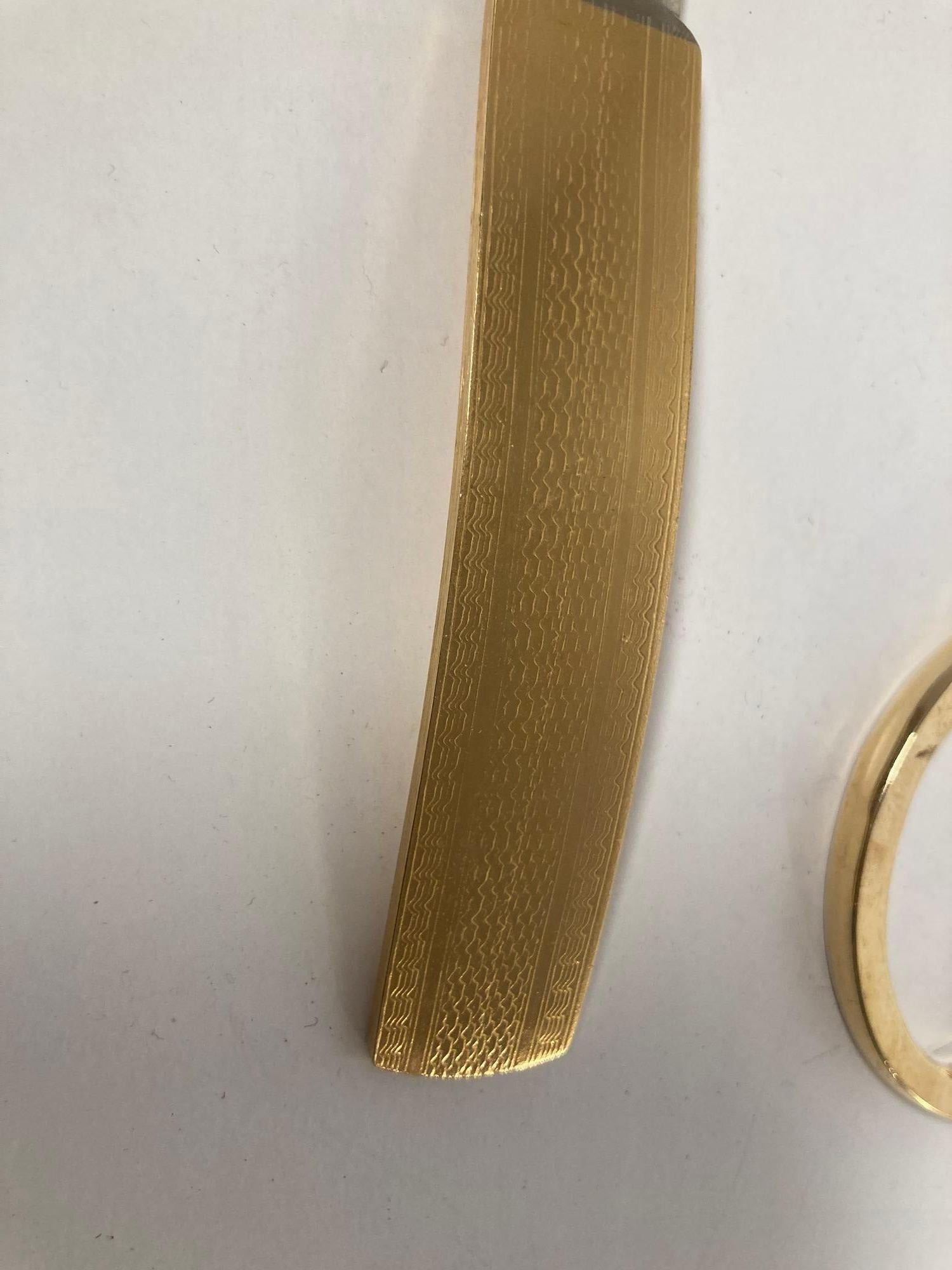 Luxuriöses Schreibtischset aus Sattelleder und Messing im Angebot 1