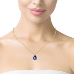 Luxury Sapphire and Diamond Encrusted Gold Chain Pendant