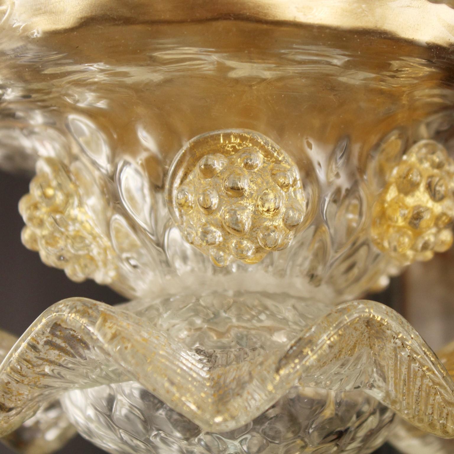 Luxury Wandleuchter, 1 Arm, Kristall und Gold, Muranoglas, Golden Century86 von Multiforme (Sonstiges) im Angebot