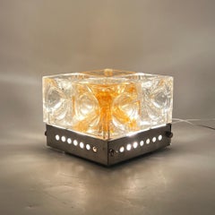 Luxury Sconce Poliarte 'Denebe' - Handmade Amber Glass Light 1970s