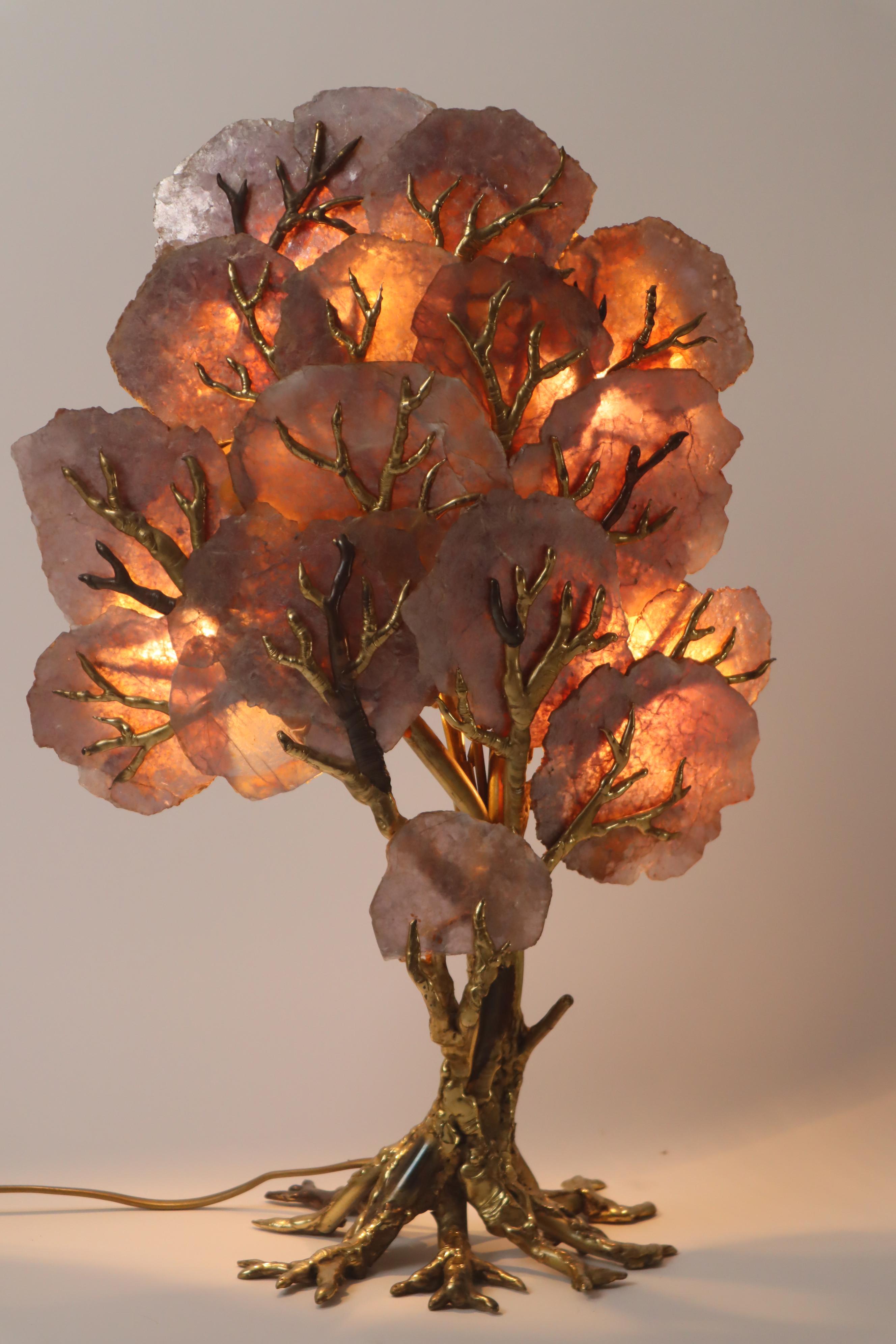 Lámpara árbol escultura de lujo de Richard Faure para Maison Honore Paris Francés en venta