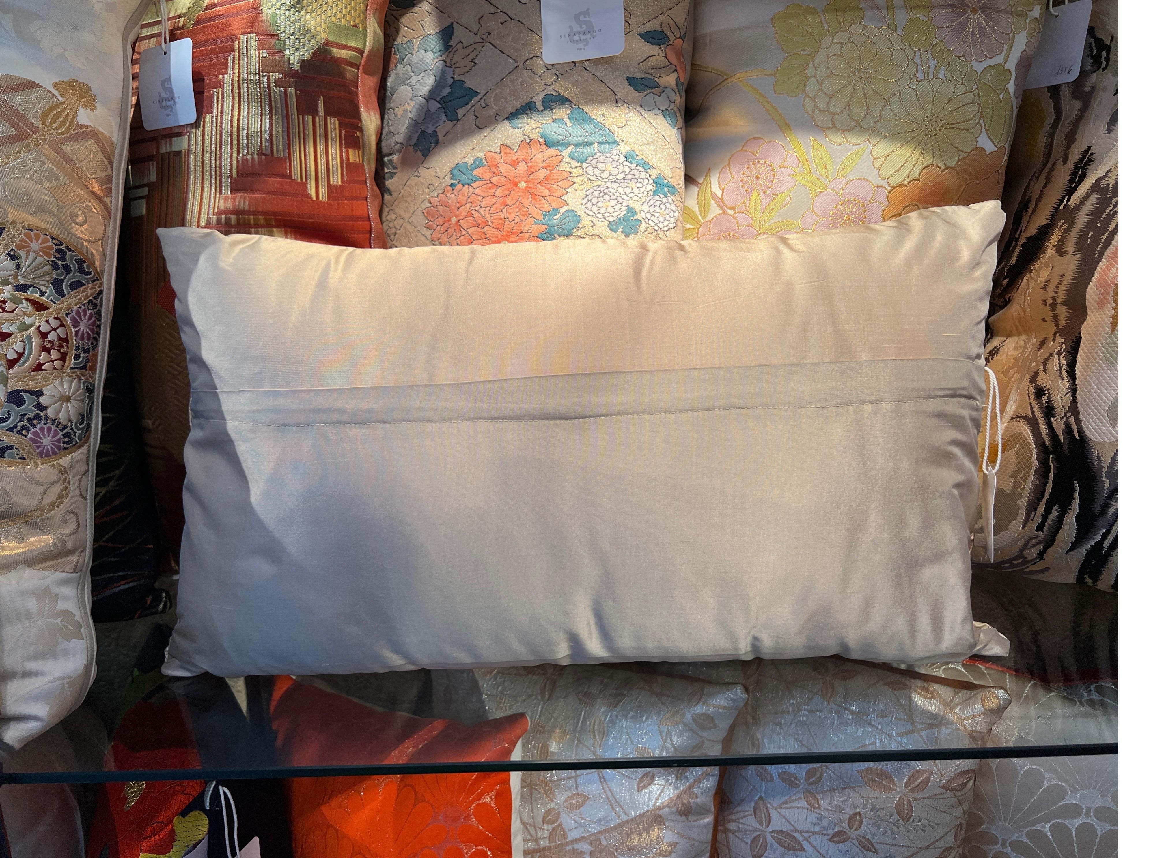 French Luxury Silk pillow from Sinapango Interiors Paris For Sale