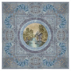 Custom Royal Silk Rug "Empress Olga"  Imperial Park Medallion Luxury Carpet