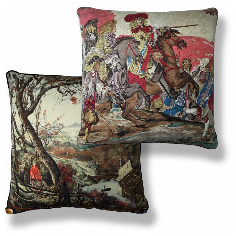 Louis XIV Luxury Silk Vintage Cushions 