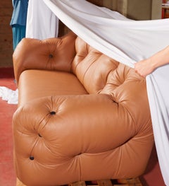 Luxury Sofa in Leather - Gaetano Pesce for Meritalia Nubola 277 cm Terracotta