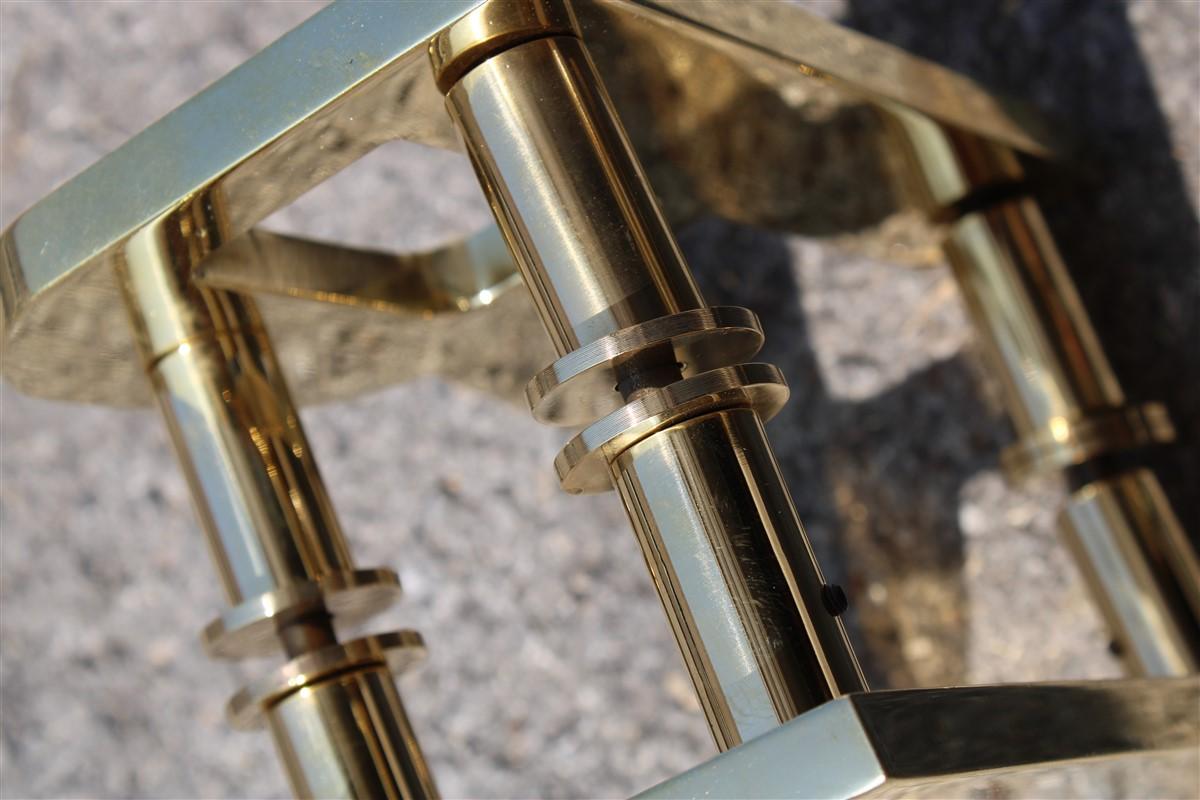 Luxury Solid Brass Handles Italian Design 1970s with Letter R Bright Gold For Sale 2