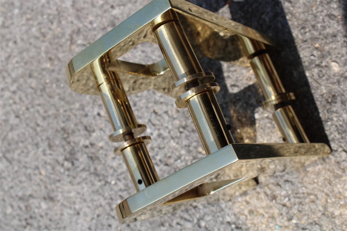 Luxury Solid Brass Handles Italian Design 1970s with Letter R Bright Gold For Sale 3