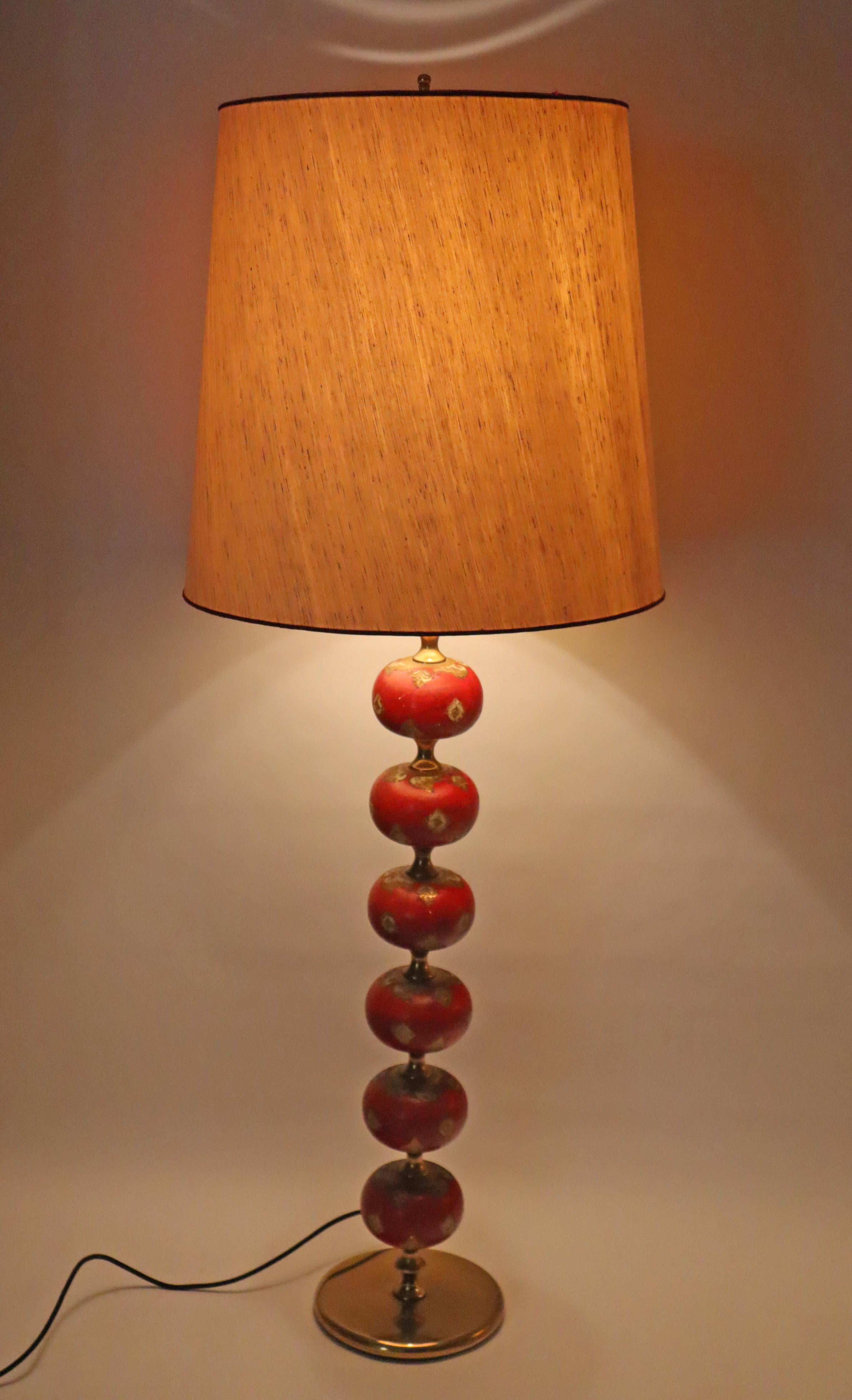 Luxuriöse schwedische skandinavisch moderne rote Stehlampe Stilarmatur Tranas, 1960er Jahre im Angebot 5