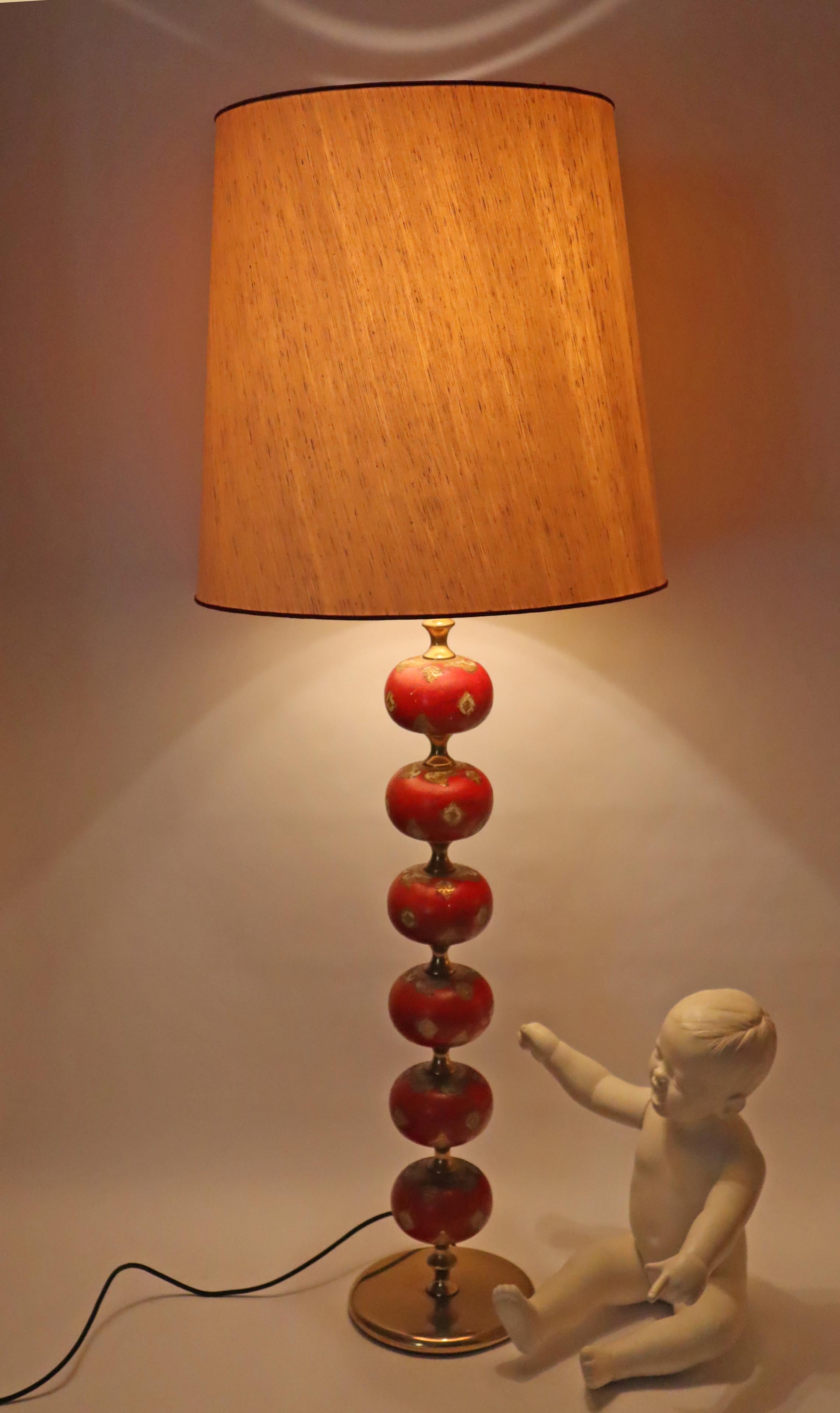Luxuriöse schwedische skandinavisch moderne rote Stehlampe Stilarmatur Tranas, 1960er Jahre im Angebot 7