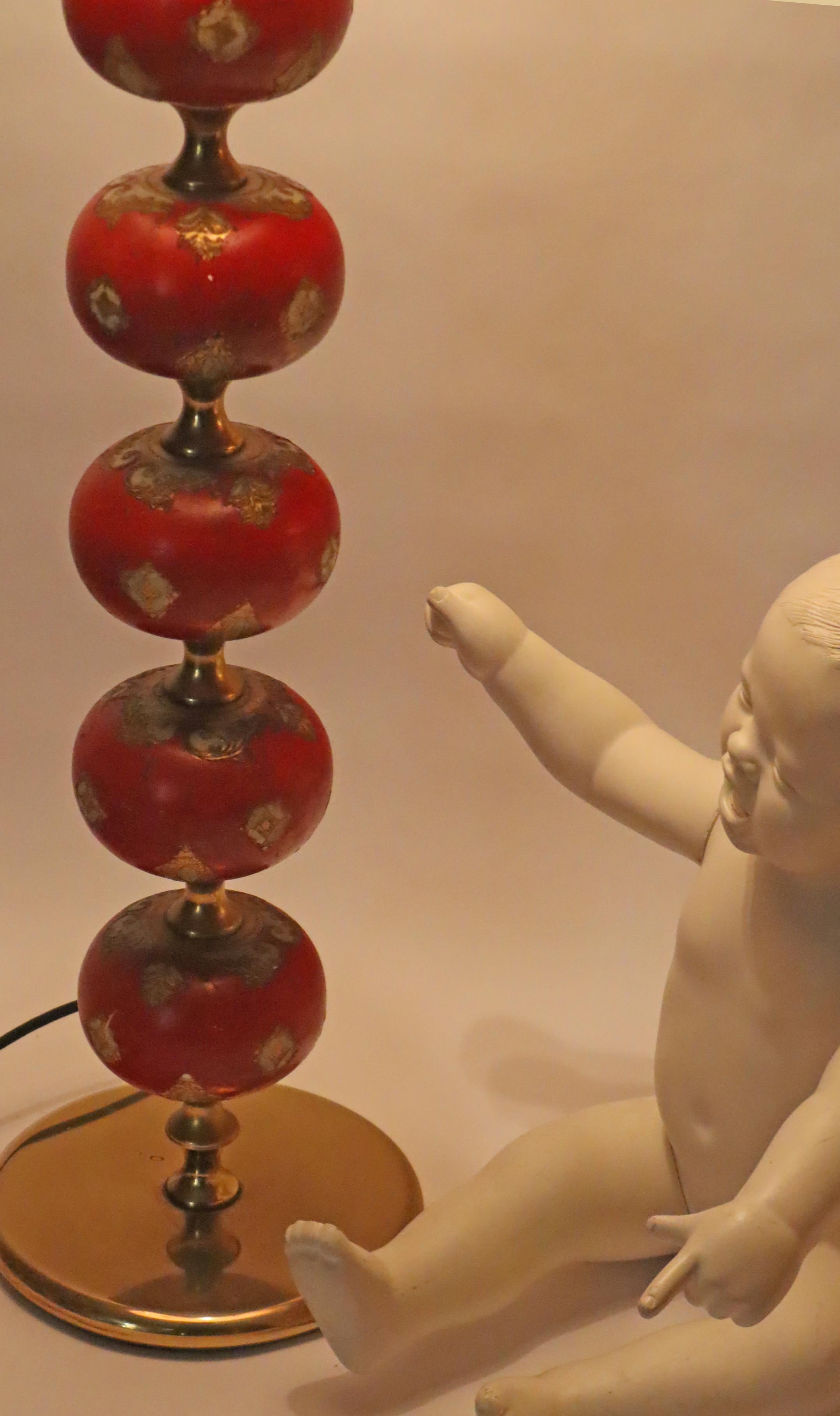 Luxuriöse schwedische skandinavisch moderne rote Stehlampe Stilarmatur Tranas, 1960er Jahre im Angebot 8