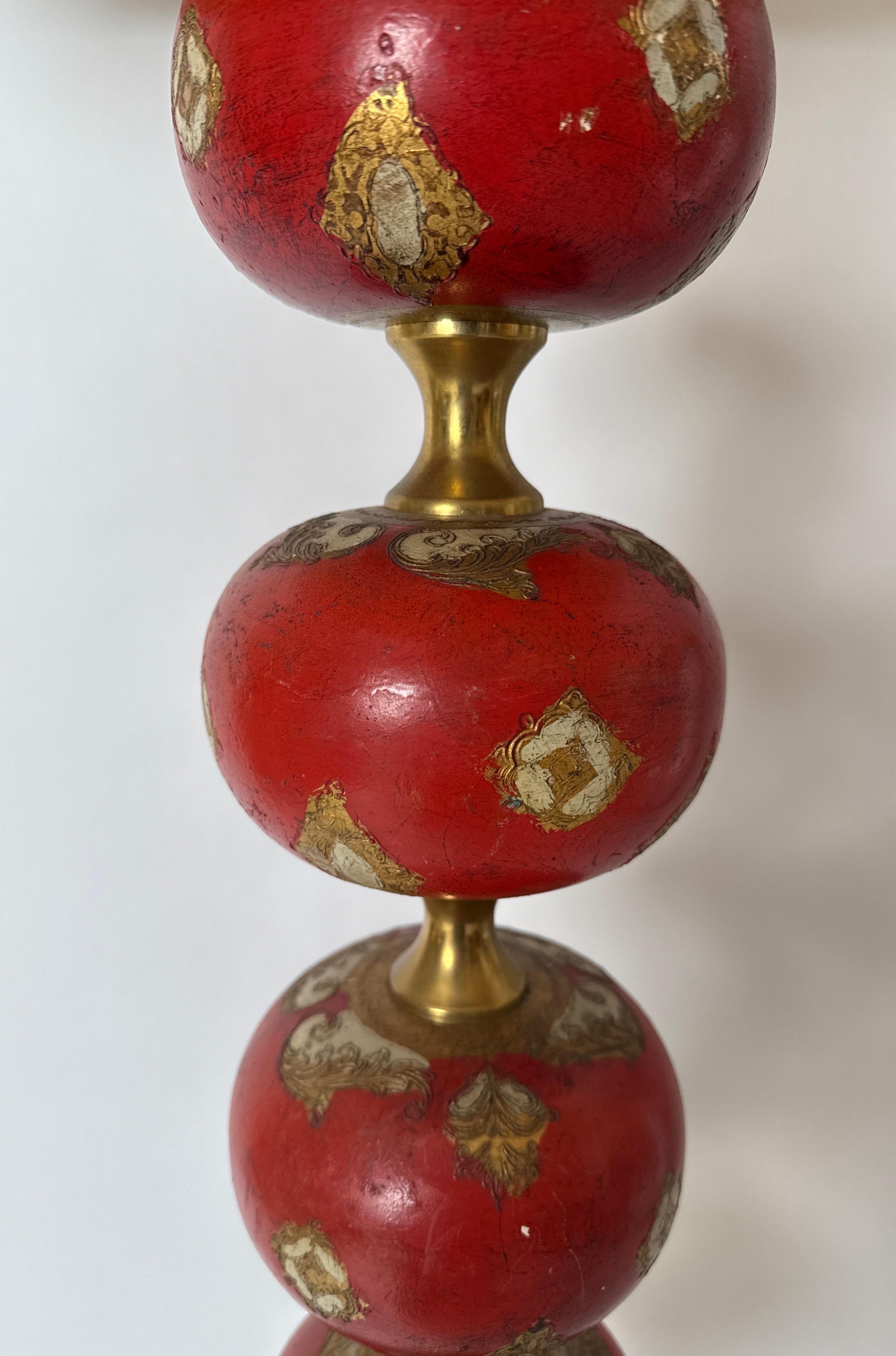 Luxuriöse schwedische skandinavisch moderne rote Stehlampe Stilarmatur Tranas, 1960er Jahre (Handgefertigt) im Angebot