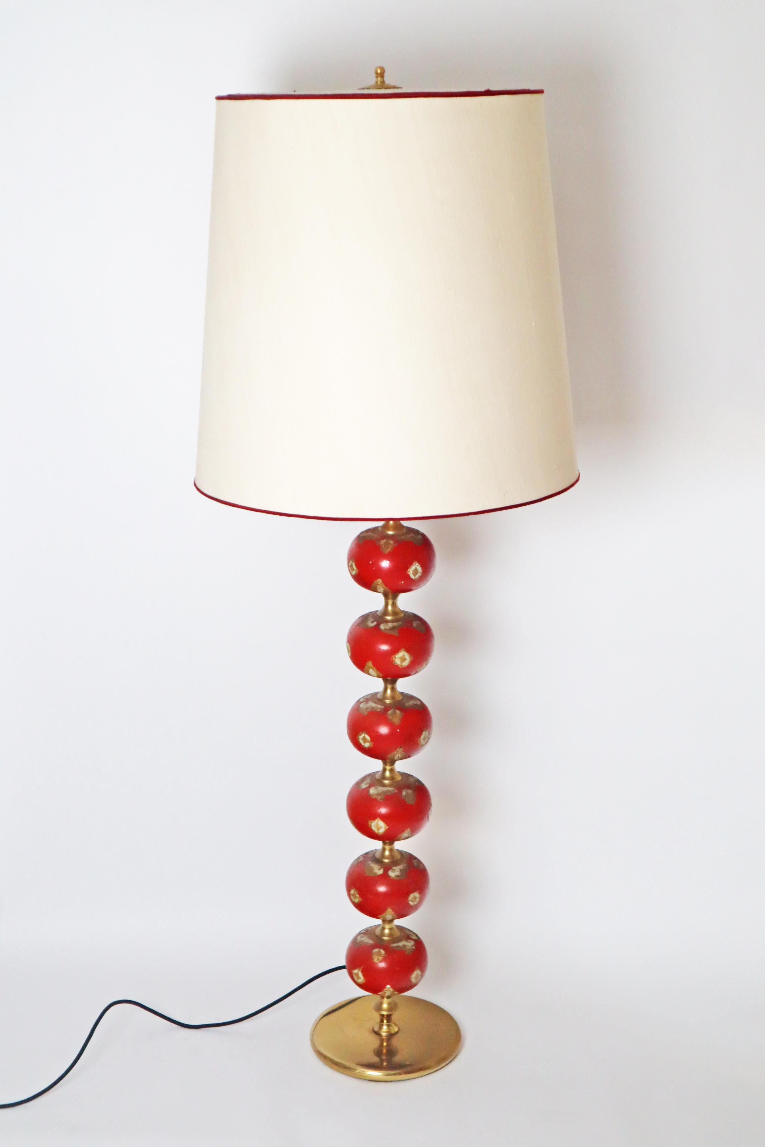 Luxuriöse schwedische skandinavisch moderne rote Stehlampe Stilarmatur Tranas, 1960er Jahre im Zustand „Gut“ im Angebot in Hannover, DE