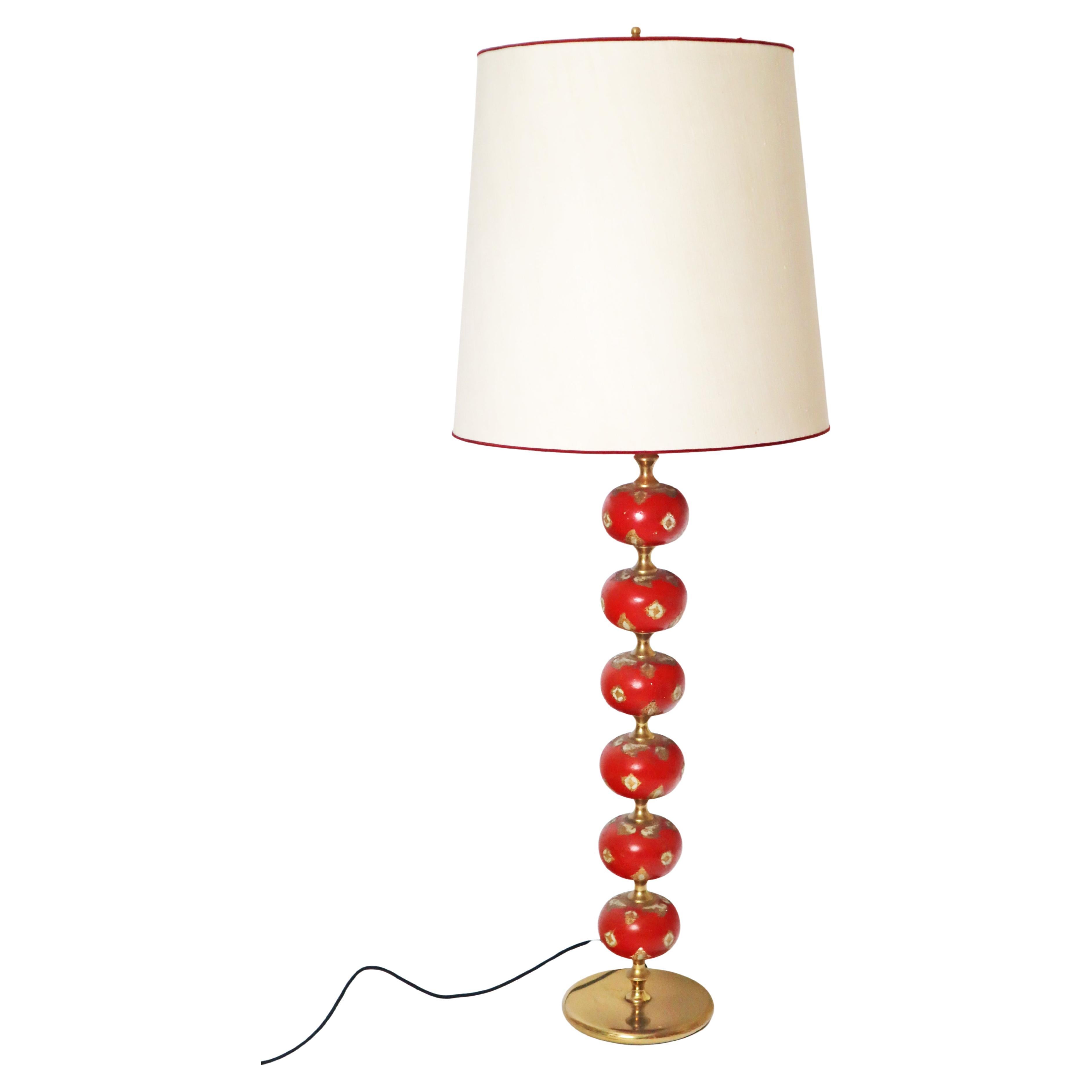 Luxury Swedish Scandinavien Modern Red Floor Lamp Stilarmatur Tranas, 1960s