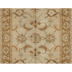 Luxury Traditional Hand-Knotted Agra Ivory & Camel 10x14 Rug