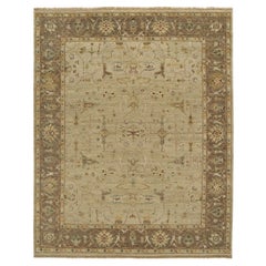 Luxury Traditional Hand-Knotted Beige/Chestnut 12x24 Rug