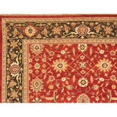 Luxury Traditional Hand-Knotted Bidjar Red/Dark Green 10x14 Rug