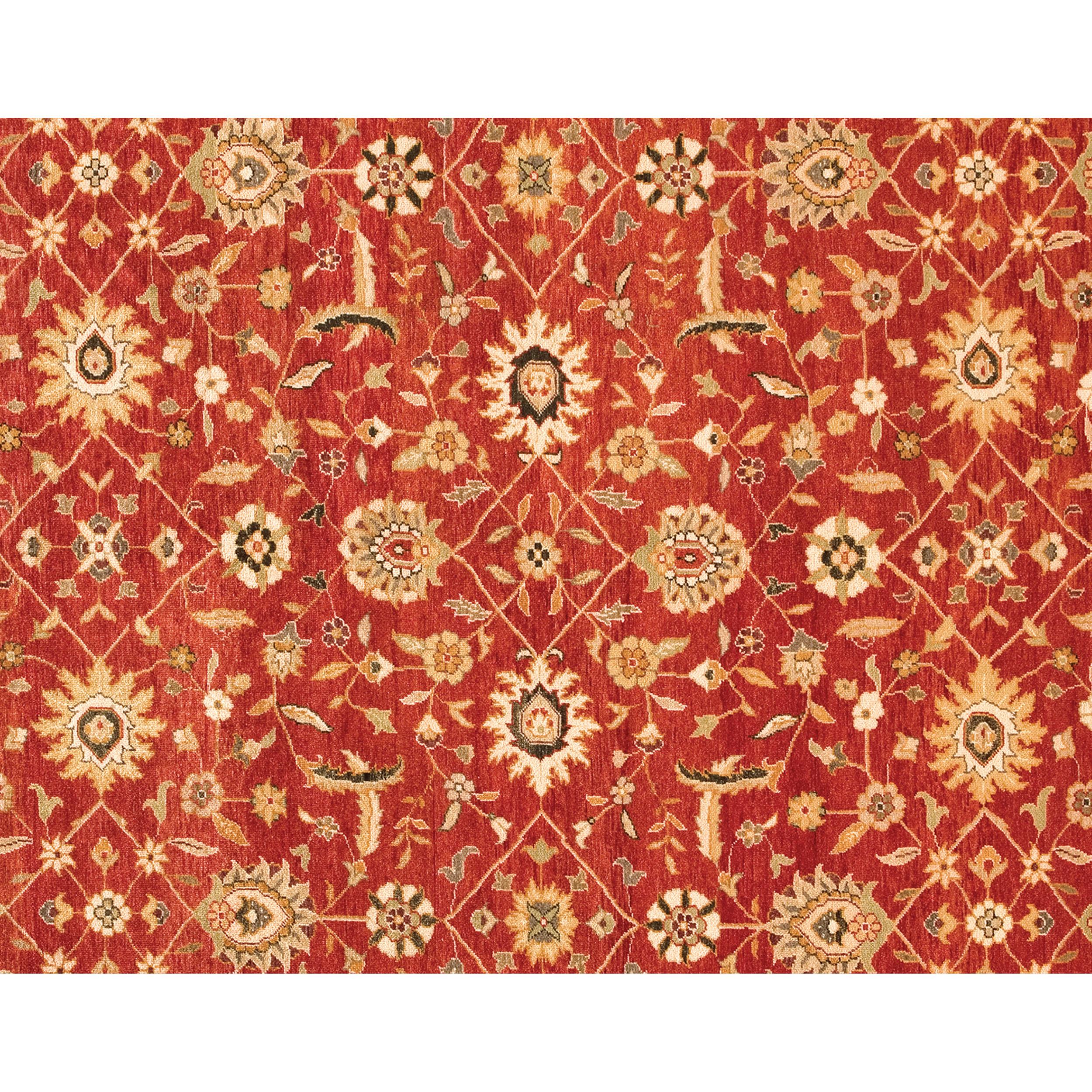Other Luxury Traditional Hand-Knotted Bidjar Red/Dark Green 10x14 Rug For Sale