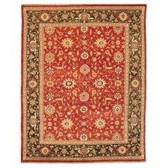 Luxuriöser traditioneller handgeknüpfter Teppich Bidjar Rot/Dunkelgrün 10x14