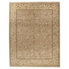 Tapis de luxe traditionnel noué à la main Brighton crème et ivoire 12x24