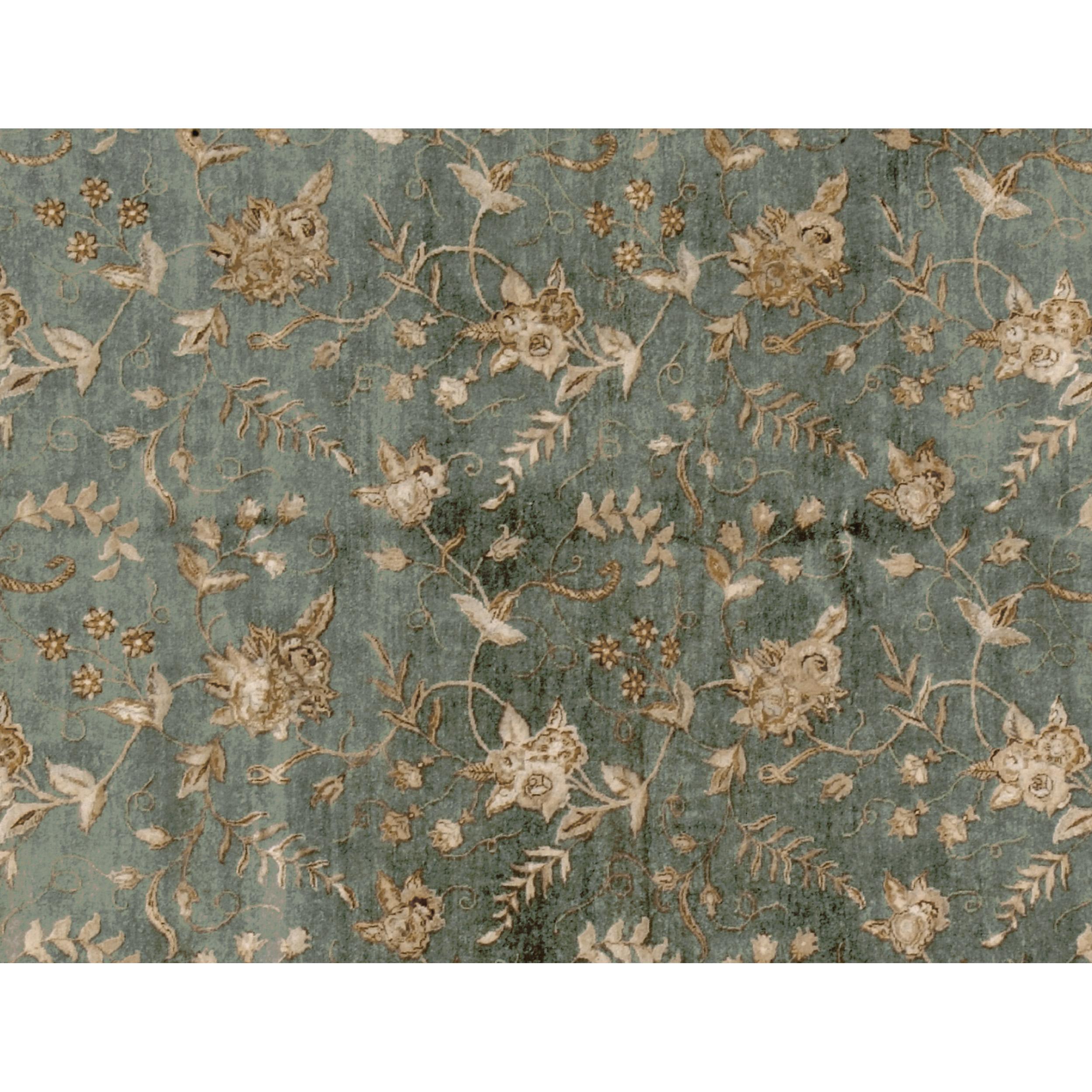 Agra Luxury Traditional Hand-Knotted Devon Blue & Beige 12X18 Rug For Sale