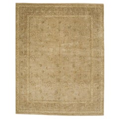 Luxury Traditional Hand-Knotted Devon Gold/Brown 12x18 Rug