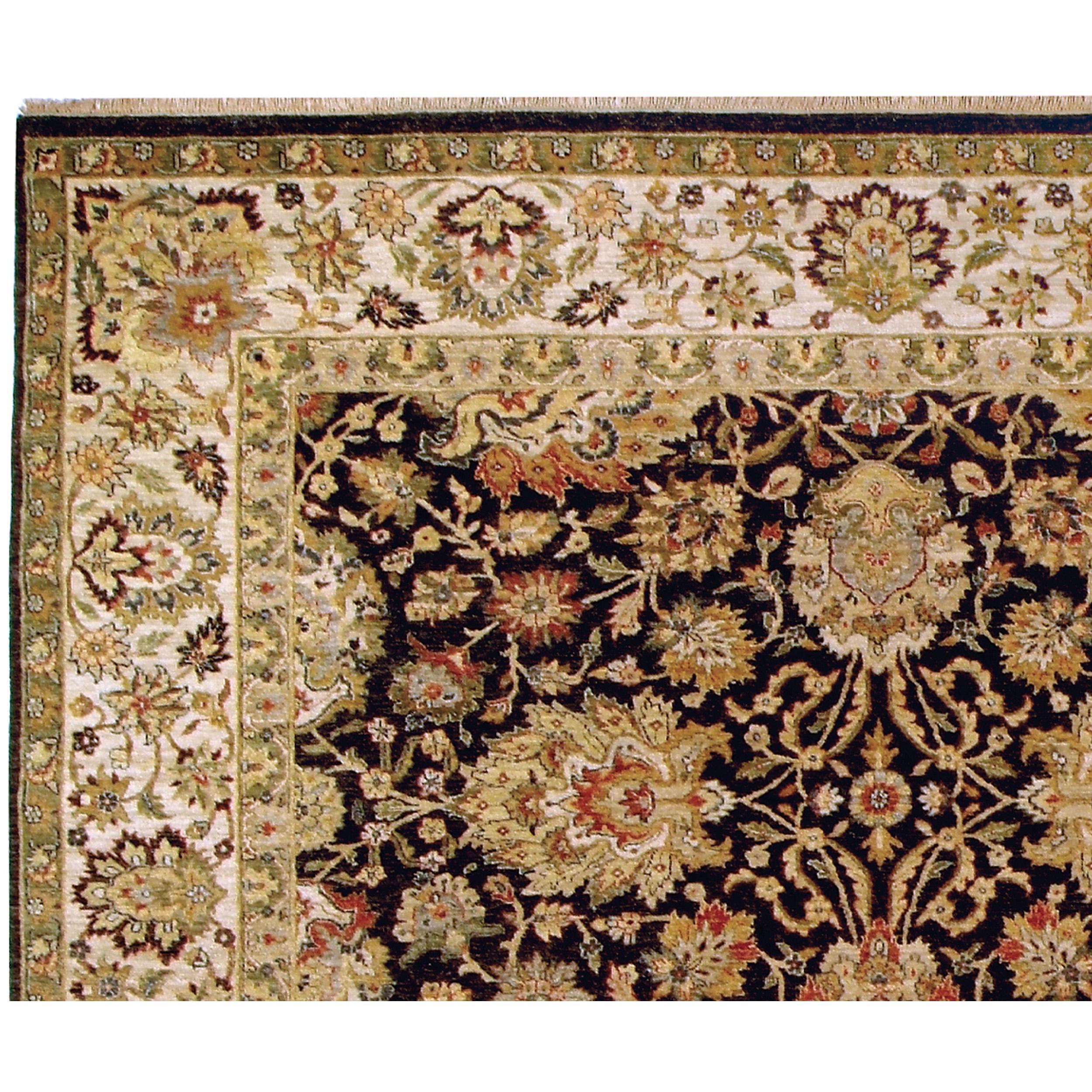 Luxuriöser traditioneller handgeknüpfter Distressed Agra Charcoal/Cream 12x Teppich (Handgeknüpft) im Angebot
