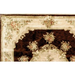 Luxury Traditional Hand-Knotted European Belvoir Brown/Cream 10x14 Rug