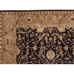 Luxury Traditional Hand-Knotted Farahan Black & Gold 14x18 Rug