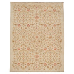 Luxuriöser traditioneller handgeknüpfter Ferrahan-Teppich in Creme 11x18
