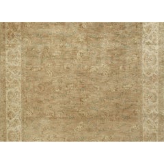 Luxury Traditional Hand-Knotted Flora Beige/Cream 12x18 Rug