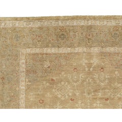 Luxury Traditional Hand-Knotted Ghiordes Gold & Taupe 12x18 Rug