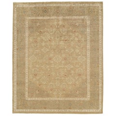 Luxuriöser traditioneller handgeknüpfter Ghiordes Gold & Taupe 12x18 Teppich