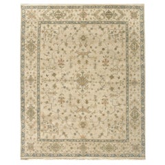 Luxury Traditional Hand-Knotted Herati Beige 11x19 Rug
