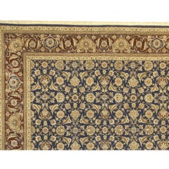 Luxury Traditional Hand-Knotted Herati Navy & Red 12x18 Rug