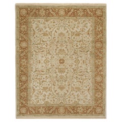 Luxury Traditional Hand-Knotted Ivory/ Bronze 14x28 14x28 Rug