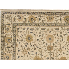Luxury Traditional Hand-Knotted Jinan Cream 11 x 18 Rug