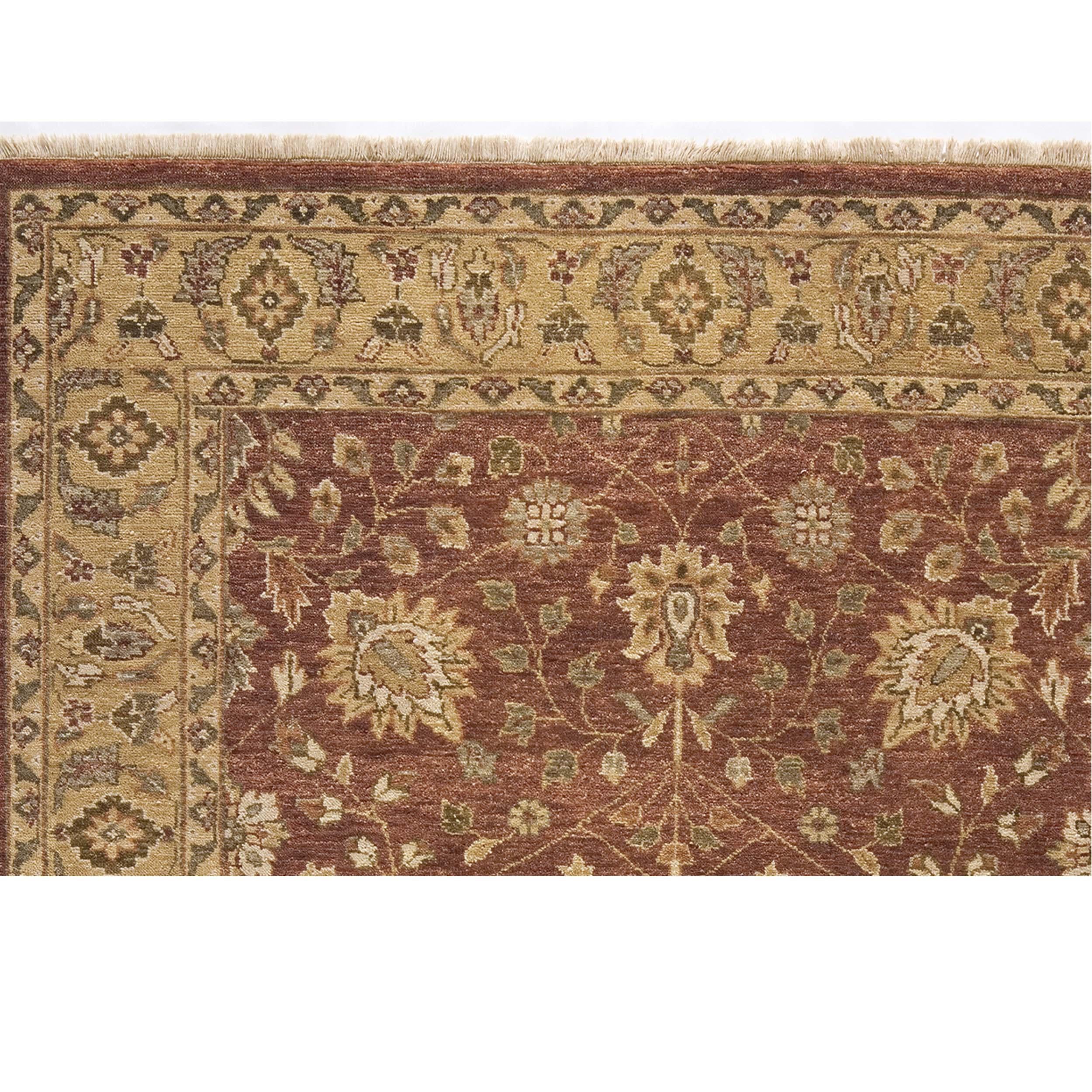Luxury Traditional Hand-Knotted Kashan Tomato & Beige 14x24 Rug In New Condition For Sale In Secaucus, NJ