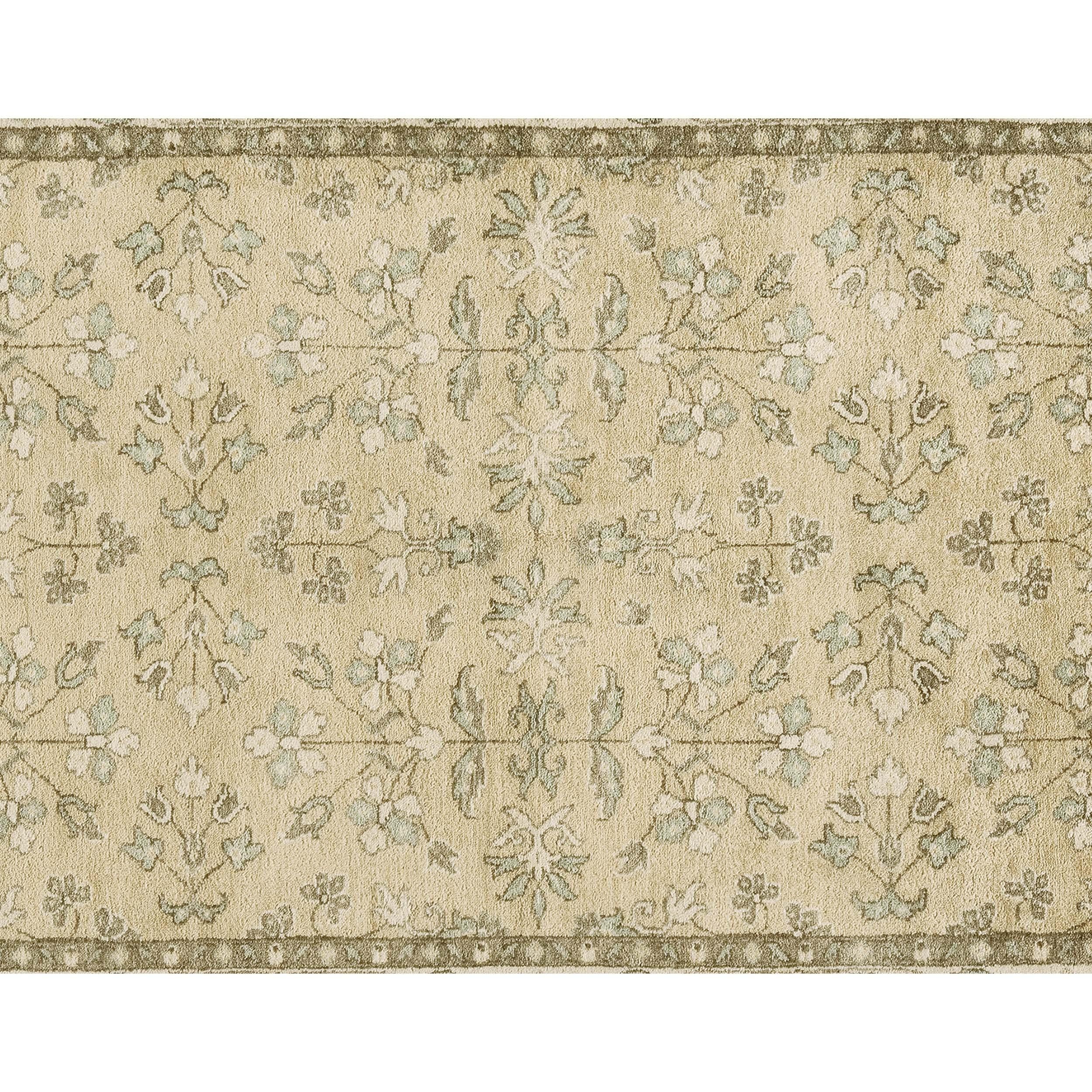 Luxury Traditional Hand-Knotted Lilihan Lemon & Ivory 12x18 Rug In New Condition For Sale In Secaucus, NJ
