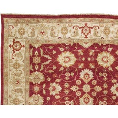 Luxury Traditional Hand-Knotted Lilihan Red and Cream 11x18 Rug