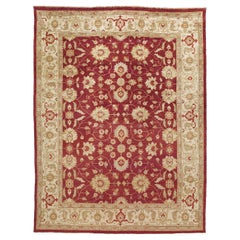 Luxury Traditional Hand-Knotted Lilihan Red and Cream 12x15 Rug