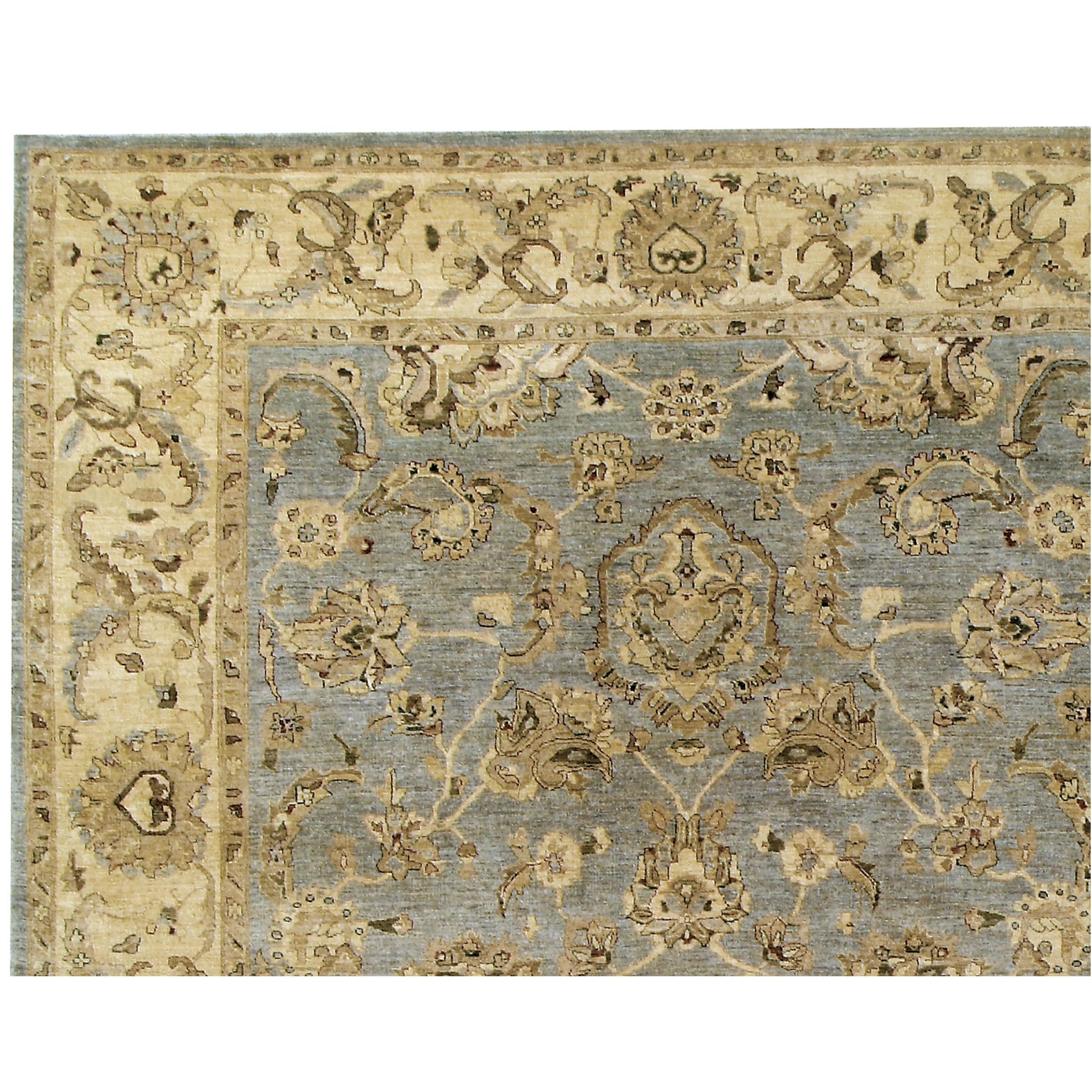 This exquisite handwoven rug hails from the masterful artisans of Pakistan, where generations of weaving expertise and a profound appreciation for the art of rug making come together. Using only the most premium wool that was carefully sourced to