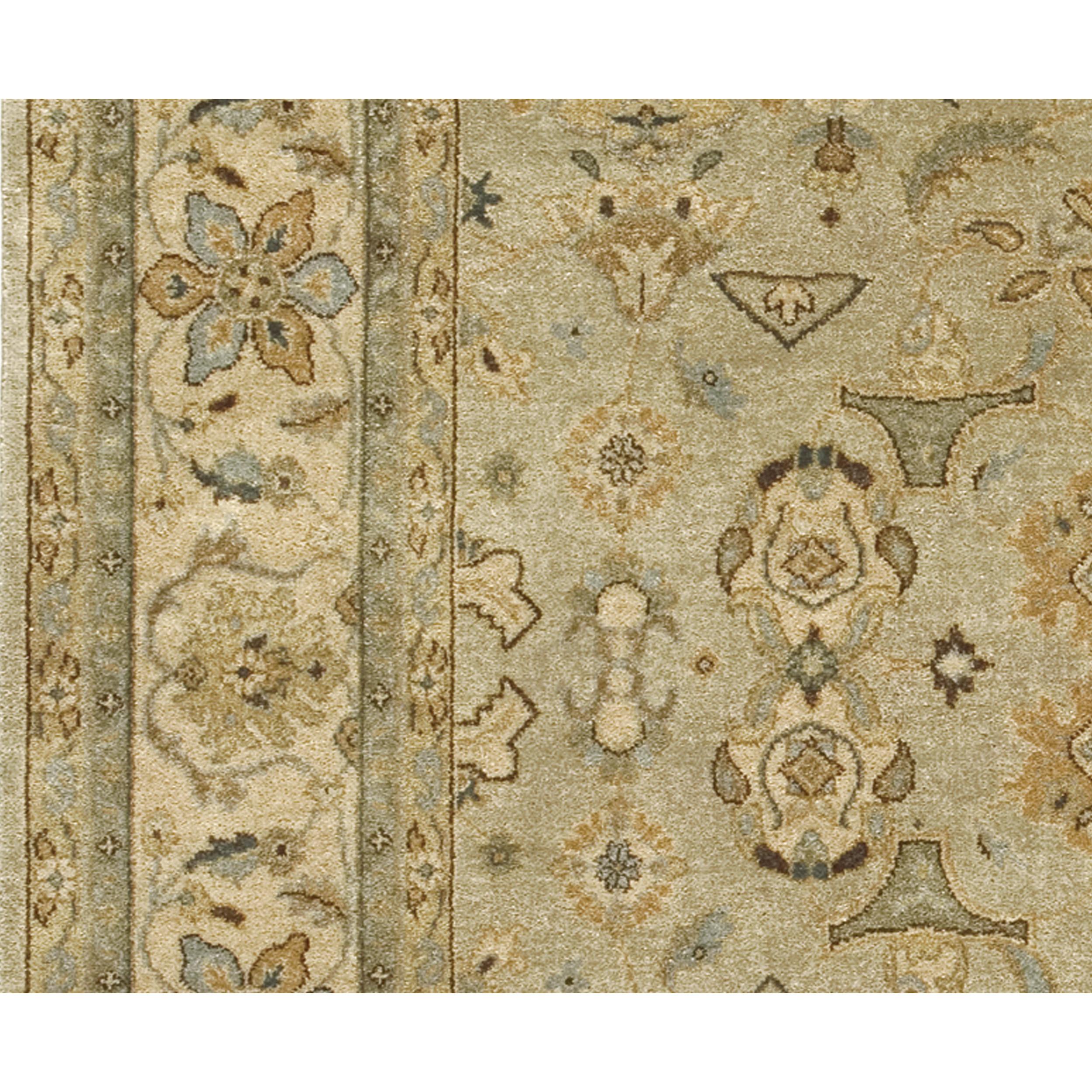 Luxury Traditional Hand-Knotted Mahal Opal & Cream 11x19 Rug In New Condition For Sale In Secaucus, NJ