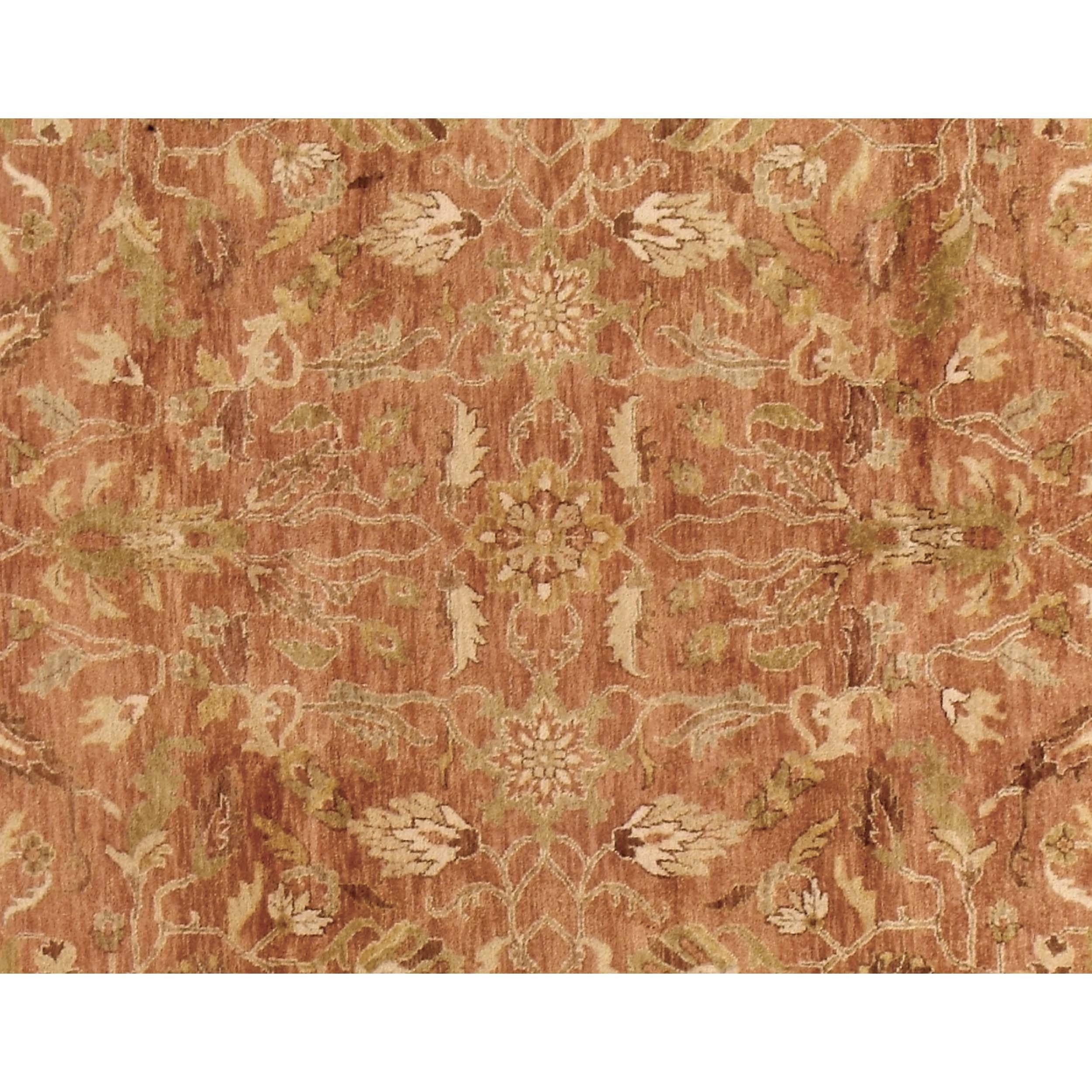 Luxury Traditional Hand-Knotted Oushak Brick & Cream 14X24 Rug In New Condition For Sale In Secaucus, NJ