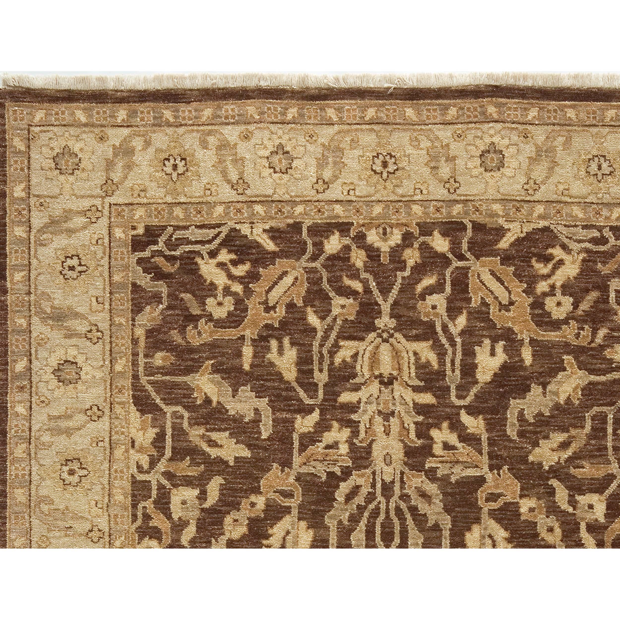 Luxury Traditional Hand-Knotted Oushak Brown & Beige 14x24 Rug In New Condition For Sale In Secaucus, NJ